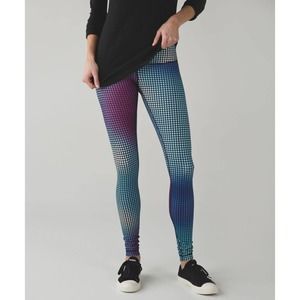 Lululemon Wunder Under Pant III Luon Cosmic Dot White Multi / Black 2